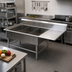 Thumbnail image #2 for John Boos Pro-Bowl 3-Compartment Platter Sink with Right Drainboard, 64-3/16