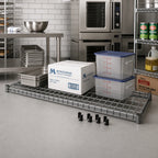 Thumbnail image #2 for Metro Super Erecta 1860DRK4 60" W x 18" D Lift-Off Wire Deck Dunnage Shelf, Gray Epoxy-Coated, 1,000 lb. Capacity