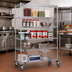Thumbnail image #2 for Quantum Mobile Wire Shelving Cart, 48 x 18 x 63 Inches, 5-Shelf, Chrome-Plated