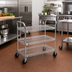 Thumbnail image #2 for Metro Super Erecta MW707 Standard Duty 3-Shelf Open Design Chrome Plated Steel Utility Bus Cart