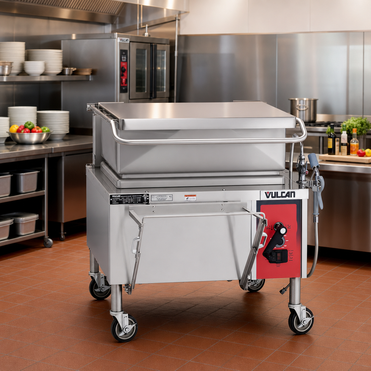 Product image #3 for Vulcan VG30 Gas Braising Pan / Tilt Skillet, 30-Gallon, Manual Tilt, Open Base