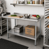 Thumbnail image #2 for Advance Tabco 48-Inch x 30-Inch 16-Gauge 430 Stainless Steel Work Table with 1-1/2-Inch Rear Up-Turn and Adjustable Undershelf