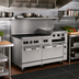 Thumbnail image #3 for Vulcan Endurance 60-Inch Propane Gas Restaurant Range with 6 Open Burners, 24-Inch Griddle-Broiler and 2 Standard Ovens