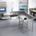 Thumbnail image #2 for Eagle Group 84-Inch Right-To-Left Island Soiled Dishtable with 20 x 20 x 5 Pre-Rinse Sink