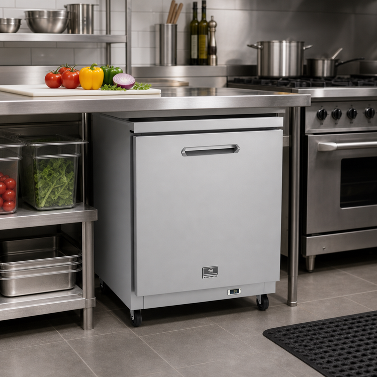 Product image #3 for Kelvinator Commercial 27-Inch One-Section Undercounter Refrigerator, 6.5 Cu. Ft., Solid Right-Hinged Door, Rear-Bottom Mounted Self-Contained Refrigeration