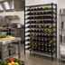 Thumbnail image #2 for Quantum Wire Cradle Wine Rack Shelving Unit, 48W x 14D x 86H, 204-Bottle Capacity, Black Epoxy Antimicrobial Finish