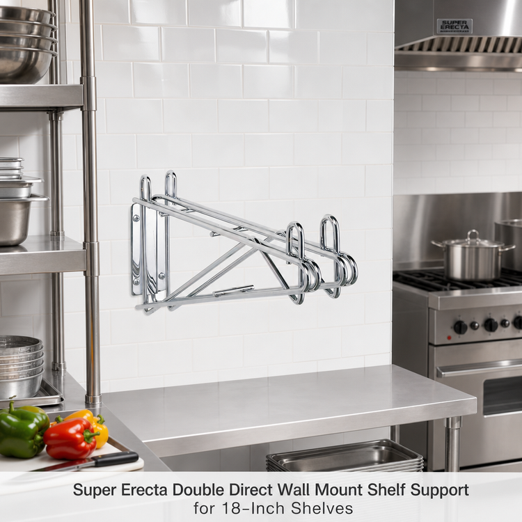 Product image #2 for Super Erecta Double Direct Wall Mount Shelf Support for 18-Inch Shelves