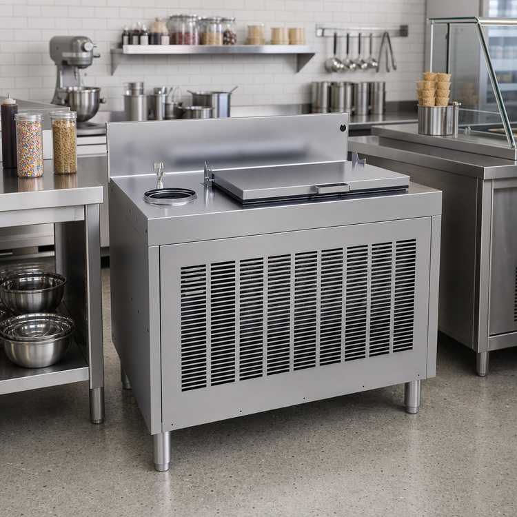 Product image #2 for Glastender Freestanding Underbar Ice Cream Dipping Cabinet with Self-Contained Refrigeration, 36-Inch Wide