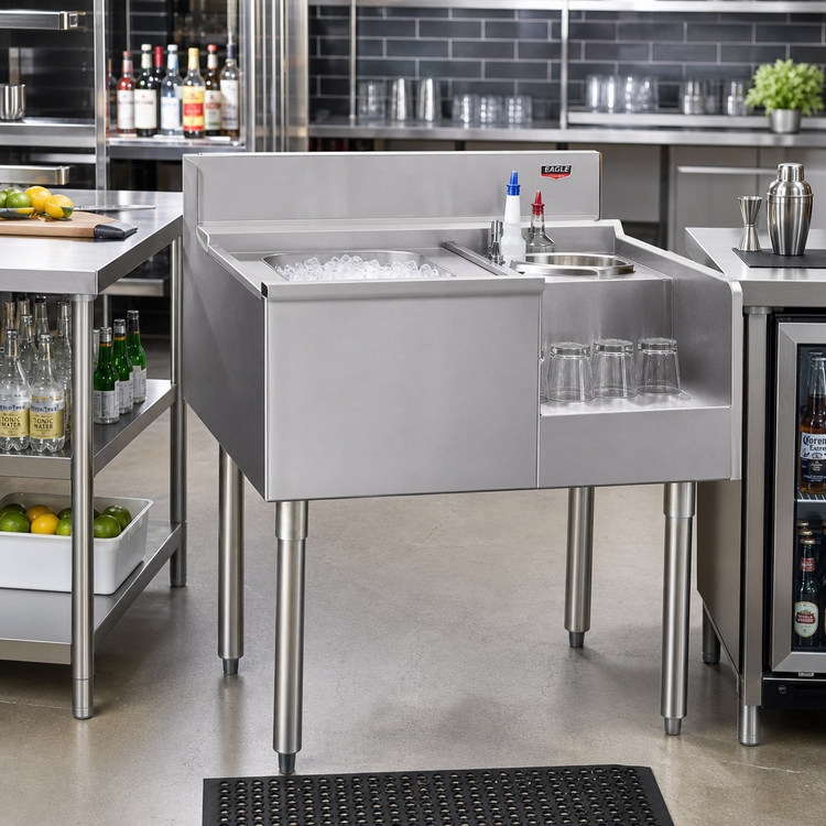 Product image #2 for Eagle Group 2200 Series 50-Inch Underbar Ice Bin/Cocktail Station