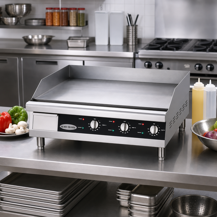 Product image #2 for Serv-Ware ETG-30 30-Inch Electric Thermostatic Countertop Griddle