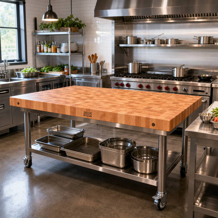Product image #2 for John Boos Boos Block End Grain Maple Island Countertop, 60 Inch x 32 Inch x 2-1/4 Inch Thick