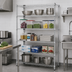 Thumbnail image #2 for Quantum 72-Inch W x 14-Inch D x 63-Inch H Stainless Steel Wire Shelving Starter Kit with 5 Shelves