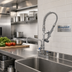 Thumbnail image #2 for EasyInstall Low-Profile Deck-Mount Mini Pre-Rinse Add-On Faucet with 8 Inch Swing Nozzle