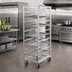 Thumbnail image #2 for Channel Stainless Steel Cafeteria Tray Rack, Single Section, End Load, 30-Tray Capacity