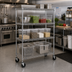 Thumbnail image #2 for Metro Super Erecta 60 x 24 x 69-Inch Wire Stem Caster Cart, 4 Shelves, Chrome Finish