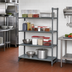Thumbnail image #2 for Cambro Camshelving Basics Plus 4-Tier Vented and Solid Add-On Polymer Shelving Unit, 21 x 54 x 64 Inches, Brushed Graphite