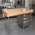 Thumbnail image #2 for Advance Tabco Bakers' Wood Top Work Table with 3-Tier Drawers, 84W x 30D, 1-3/4-Inch Thick Top