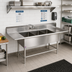 Thumbnail image #2 for John Boos Pro-Bowl 3-Compartment Sink with Left and Right Drainboards, 20