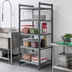 Thumbnail image #2 for Cambro Camshelving Basics Plus 4-Tier Stationary Starter Shelving Unit, 18-Inch x 48-Inch x 72-Inch, Brushed Graphite