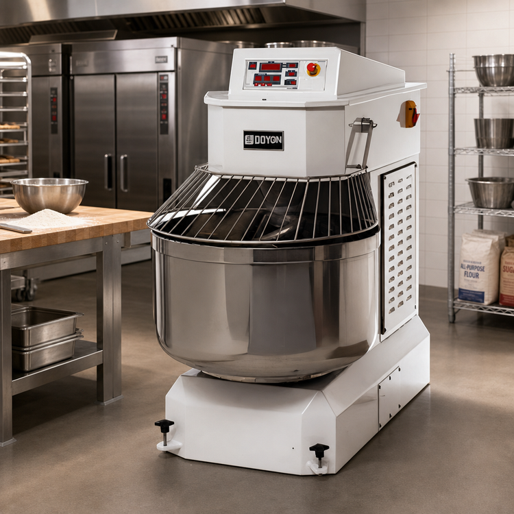 Product image #2 for Doyon AFR150 Commercial Spiral Dough Mixer, 525 lb Capacity, 2-Speed Programmable Controls, Stationary Stainless Steel Bowl