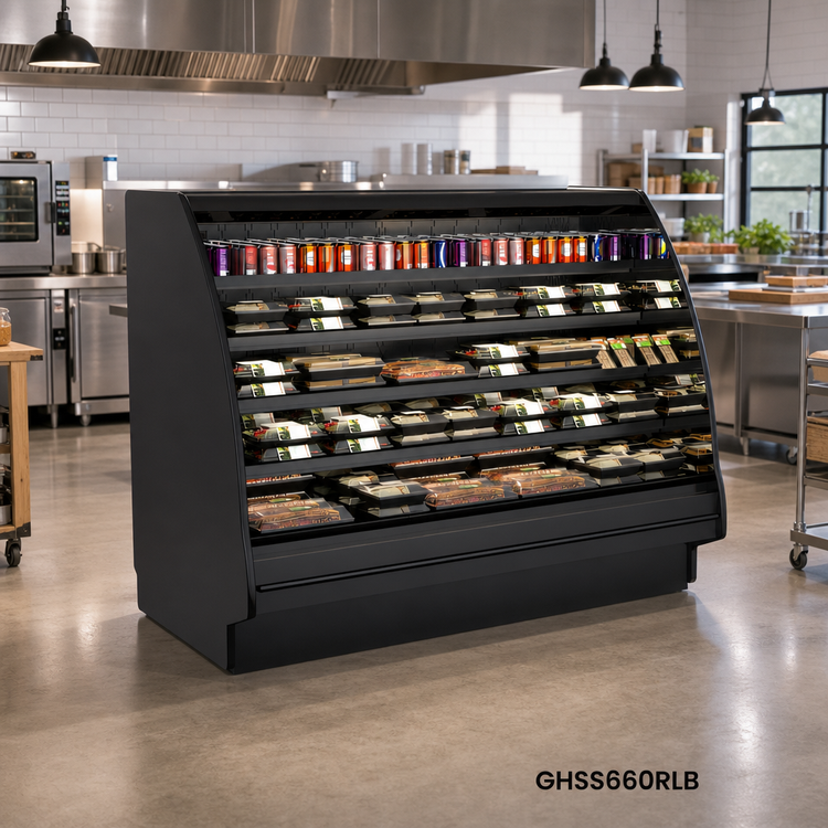 Product image #2 for Fusion Curved Refrigerated Self-Service Display Case, 99-3/4" Wide, Remote DX