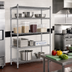 Thumbnail image #2 for Commercial Heavy Duty 4-Tier Stationary Chrome Wire Shelving Unit, 24 x 54 x 74 Inches