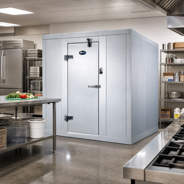 Product image #2 for Outdoor Quick Ship Walk-In Freezer with Aluminum Floor and Remote R-448A Refrigeration