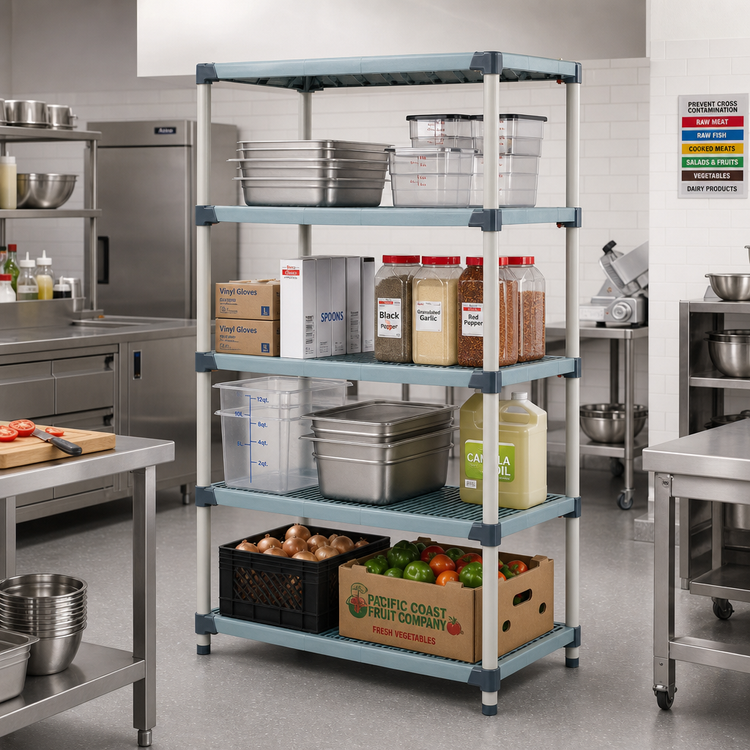 Product image #2 for MetroMax Q 42-Inch W x 21-Inch D x 63-Inch H 4-Shelf Polymer/Wire Stationary Starter Shelving Unit