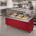 Thumbnail image #2 for Dinex Reflections 50-Inch Mobile Solid Top Serving Counter with Stainless Steel Top and Enclosed Base