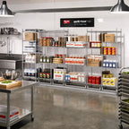 Thumbnail image #2 for Metro qwikTRAK LBTS15NA 15-Foot Heavy-Duty Track Set for Commercial Shelving