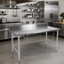 Thumbnail image #2 for John Boos Stallion 108-Inch x 36-Inch Stainless Steel Work Table with 5-Inch Backsplash and Safety Edge