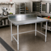 Thumbnail image #2 for John Boos Stallion 108-Inch x 36-Inch Stainless Steel Work Table with 5-Inch Backsplash and Safety Edge