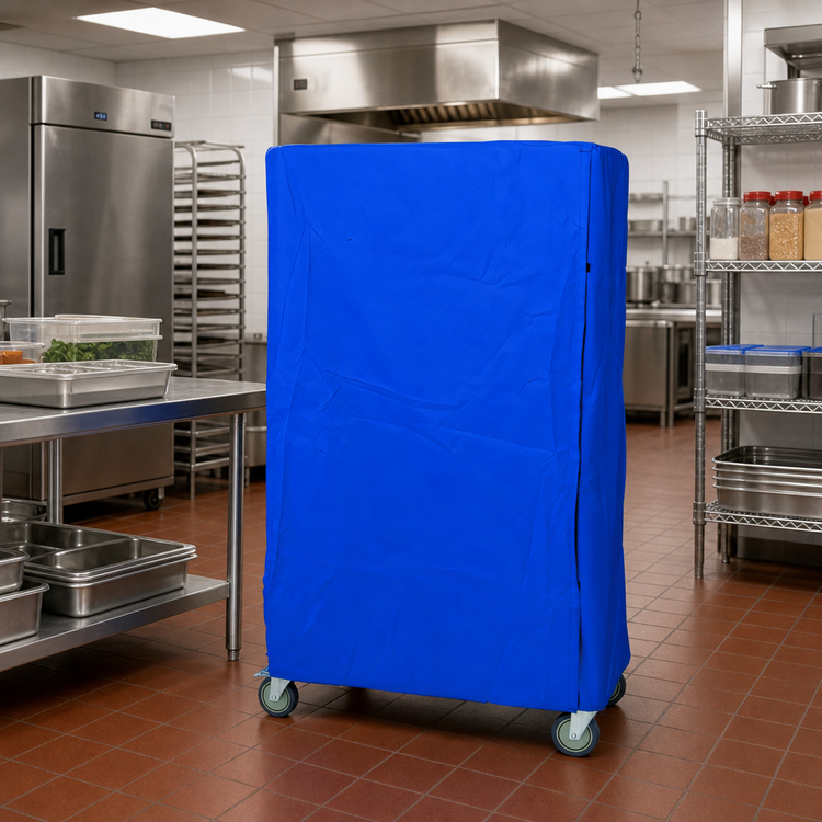 Product image #2 for Quantum Blue Nylon Wire Cart Cover, 18 x 48 x 63 Inch, with Velcro Flap
