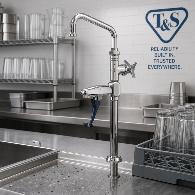 Product image #2 for T&S Brass Deck-Mount Combination Glass & Pitcher Filler Faucet with 6-Inch Swing Nozzle