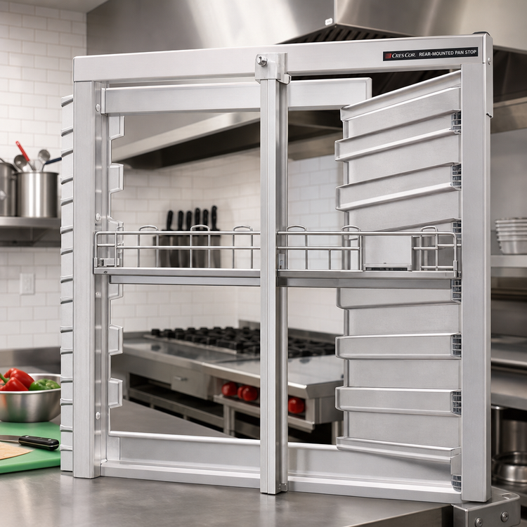 Product image #2 for Cres Cor Rear-Mounted Pan Stop for Commercial Pot Racks