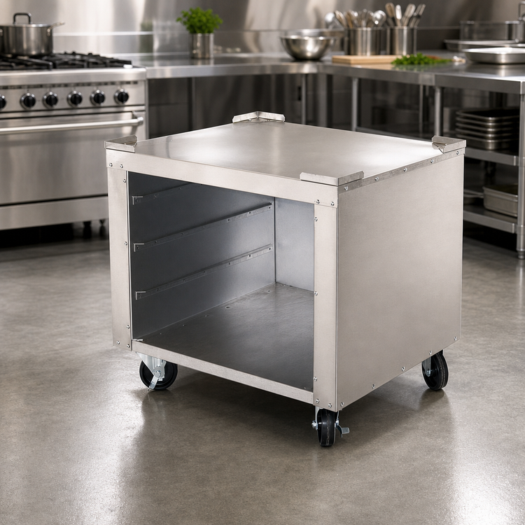Product image #3 for All Stainless Steel Open Cabinet Oven Stand for Counter Models