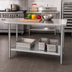 Thumbnail image #2 for Eagle Group Budget Series 60-Inch x 24-Inch 430 Stainless Steel Flat Top Work Table with Adjustable Galvanized Undershelf