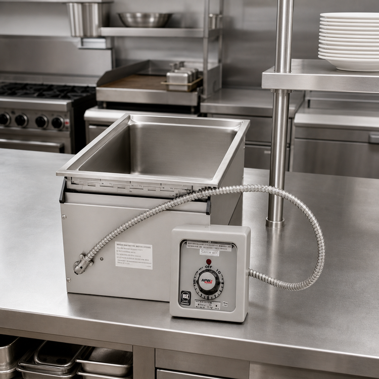 Product image #2 for APW Wyott HFW-1TDS Drop-In Electric Hot Food Well Unit with Drain, 1 Full-Size Pan