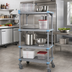 Thumbnail image #2 for Millenia Mobile Polymer Shelving Starter Unit with 4 Open Grid Shelves, 36 x 24 x 62 Inches