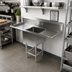 Thumbnail image #2 for John Boos Pro-Bowl Floor Model 1-Compartment Sink with Dual Drainboards, 20 x 20 x 14-Inch Bowl, 16-Gauge Stainless Steel