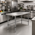 Thumbnail image #2 for Sapphire 60-Inch x 36-Inch x 35-Inch Stainless Steel Flat Top Open Base Work Table