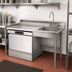 Thumbnail image #2 for Eagle Group Spec-Master Undercounter Soiled Dishtable, Sink on Right, Dishwasher on Left, 60 Inch Wide