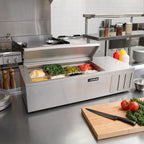 Thumbnail image #2 for Delfield CTP 8146-NBP 46-Inch Countertop Refrigerated Prep Rail, 4 1/3-Size Pan Capacity, Stainless Steel