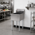 Thumbnail image #2 for Eagle Group Square-Corner One-Compartment Utility Sink, 18 x 18 in. Bowl, 16-Gauge 304 Stainless Steel, No Drainboards, Galvanized Legs