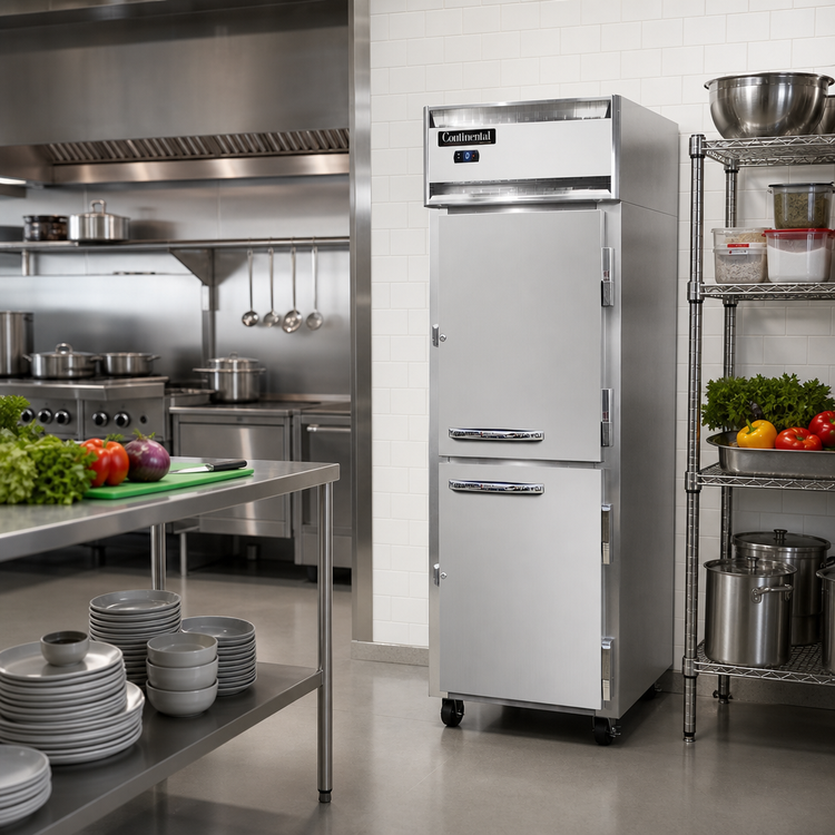 Product image #2 for Continental Refrigerator 1FSNHD One-Section Shallow Depth Half-Height Solid Door Reach-in Freezer