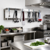 Thumbnail image #2 for Advance Tabco 132-Inch Wall-Mounted Stainless Steel Double-Bar Pot Rack