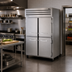 Thumbnail image #2 for True Spec Series Two-Section Pass-Thru Reach-In Refrigerator with Half Solid Front Doors and Glass Rear Doors