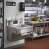 Thumbnail image #2 for John Boos Pro-Bowl ADA Wall-Mount Stainless Steel Hand Sink with Gooseneck Faucet, 14 x 16 x 5 Inch Bowl
