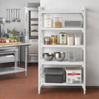 Thumbnail image #3 for Cambro Camshelving® Premium CPU183064S4480 4-Tier Solid Stationary Starter Shelving Unit, 18 x 30 x 64 Inch