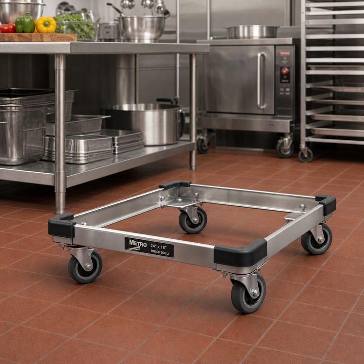 Product image #2 for Metro 24 x 18 Inch Stainless Steel Truck Dolly Frame with Corner Bumpers